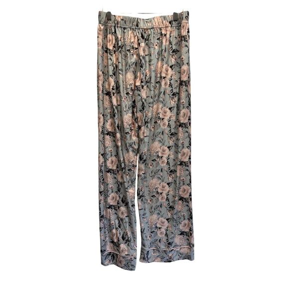 Jason Wu Ink Floral Print Pajama Bottoms Sleepwear Large SILKY SOFT EUC - Picture 6 of 7